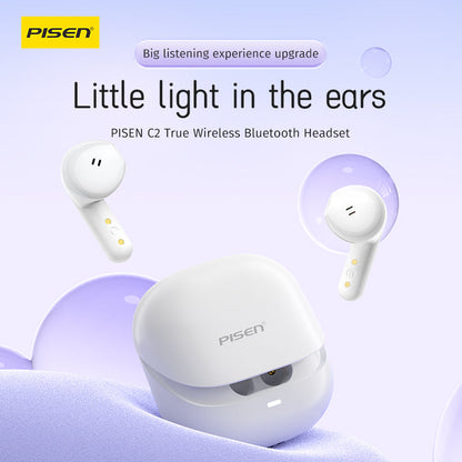 PISEN C2 True Wireless Earbuds – Bluetooth In-Ear Headphones with Mic (BHD-TW7)