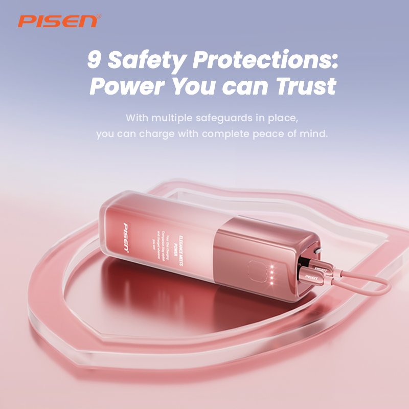 PISEN GlamVolt 30W Power Bank 5000mAh – Slim Fast-Charging Portable Charger (TS-D327)
