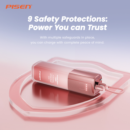 PISEN GlamVolt 30W Power Bank 5000mAh – Slim Fast-Charging Portable Charger (TS-D327)