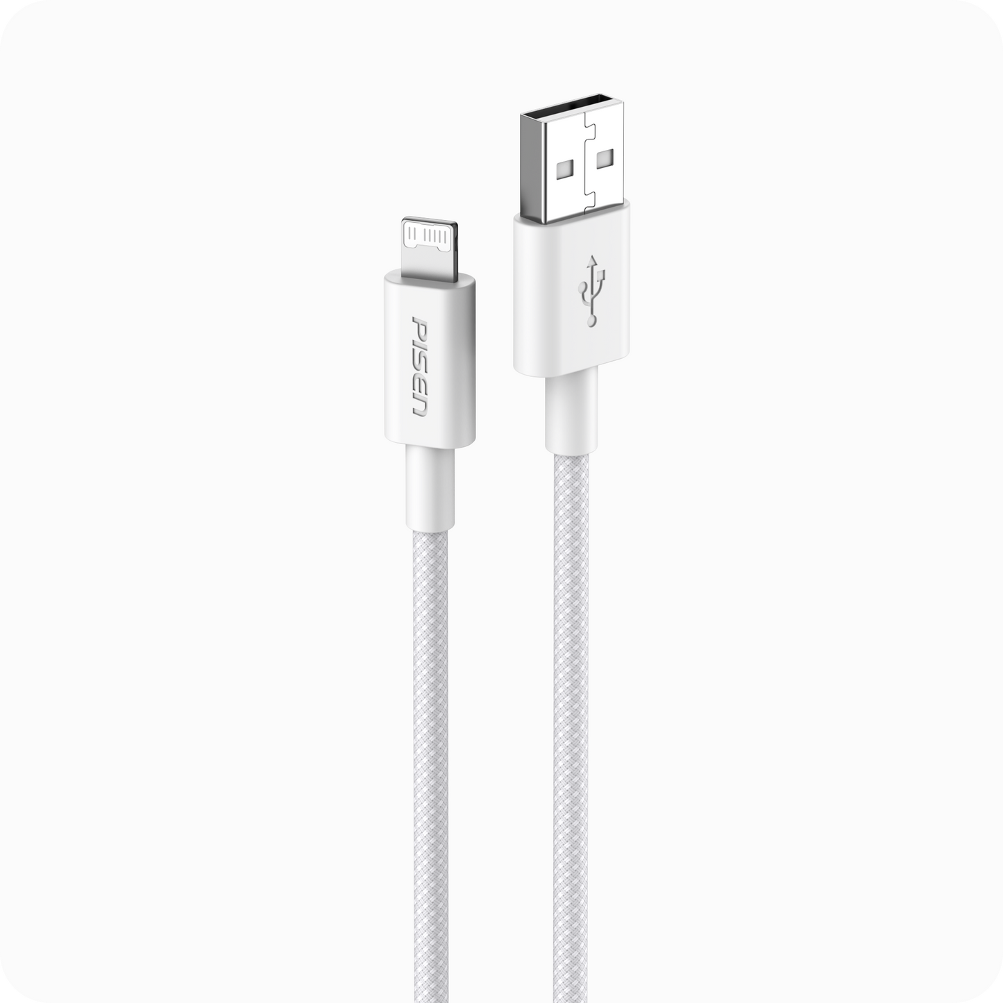PISEN USB-A to Lightning Braided Cable – 12W Fast-Charging iPhone Cable (AL34)
