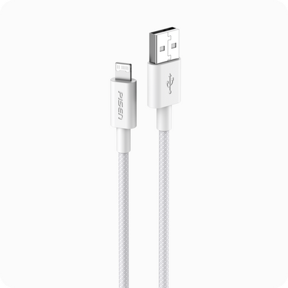 PISEN USB-A to Lightning Braided Cable – 12W Fast-Charging iPhone Cable (AL34)