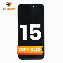 iPhone 15 Screen Replacement – 3C EASY Replacement Part (Soft OLED, Black)