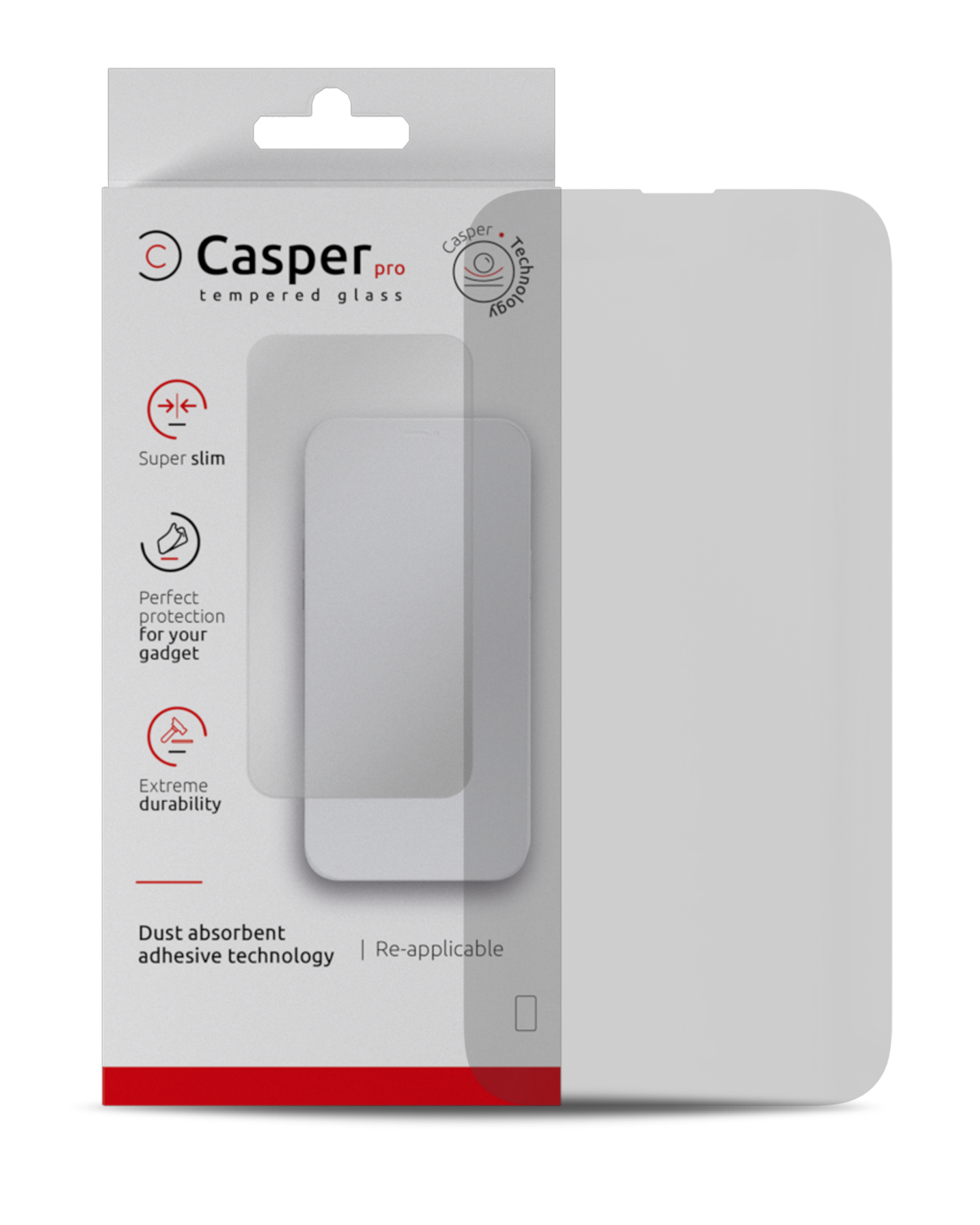 Casper Pro Matte Tempered Glass Screen Protector – iPhone 15 / 16 (9H, Anti-Glare)
