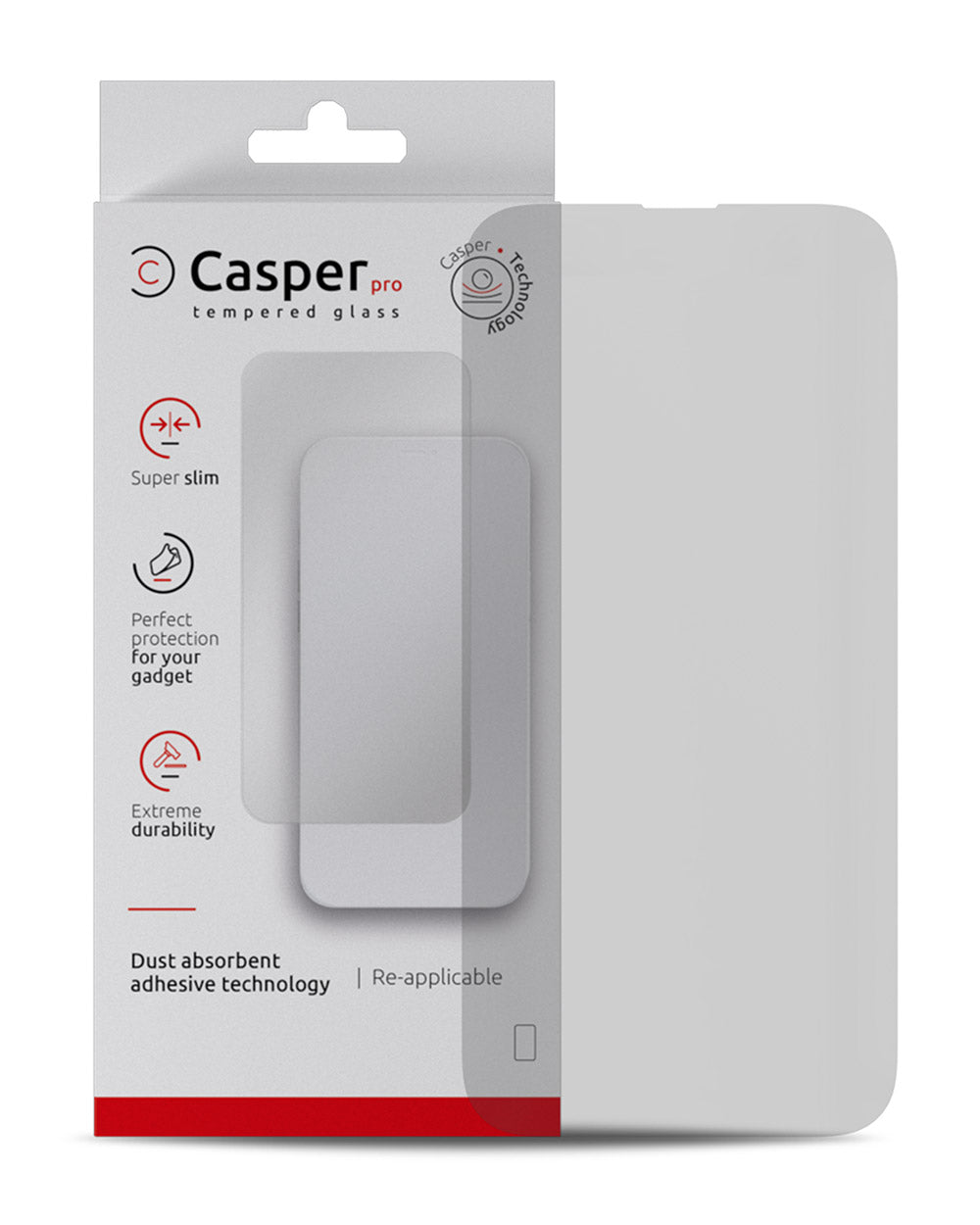 Casper Pro Matte Tempered Glass Screen Protector – iPhone 15 Pro (9H, Anti-Glare)