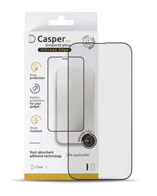 Casper Pro Silicone Tempered Glass Screen Protector – iPhone 14 Pro (Silicone Edge, HD Clear)