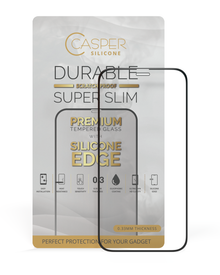 Casper Silicone Tempered Glass Screen Protector – iPhone 12 Mini (Silicone Edge, HD Clear)