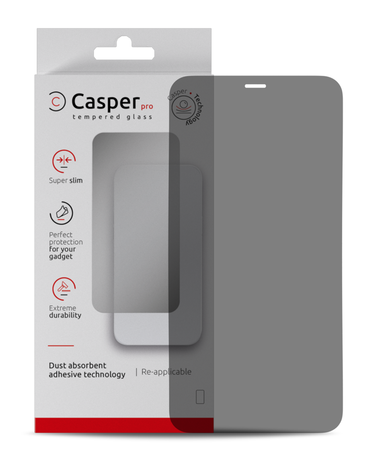 iPhone X / XS / 11 Pro (Privacy, 9H) Casper Pro Tempered Glass Screen Protector