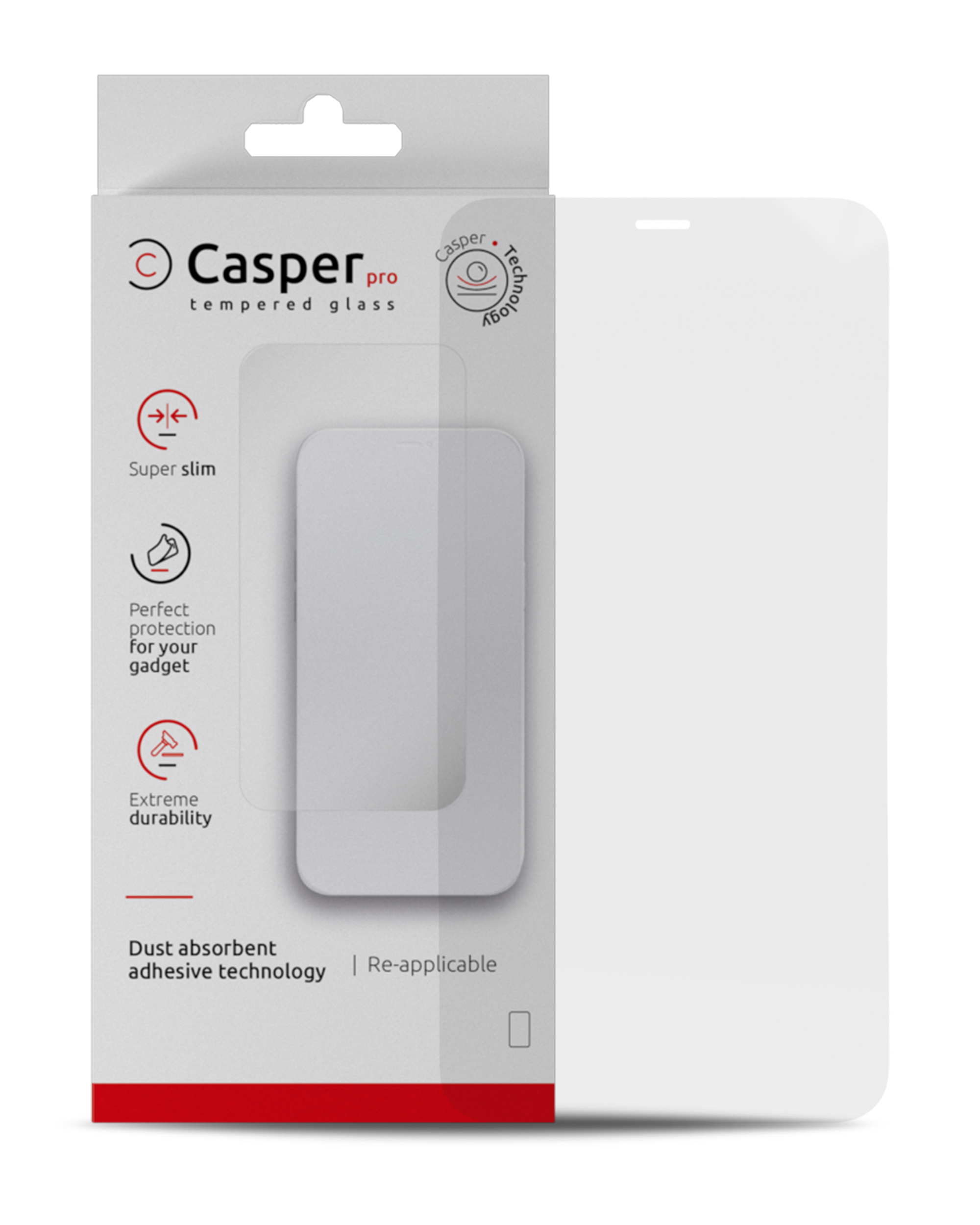 iPhone 12 Mini (Clear 9H, HD) Casper Pro Tempered Glass Screen Protector