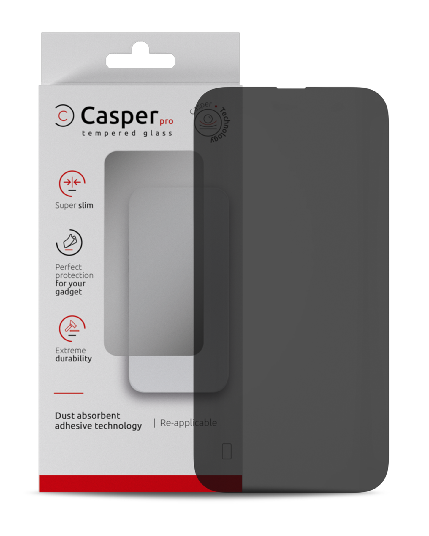 iPhone 14 Pro Max (Privacy, 9H) Casper Pro Tempered Glass Screen Protector
