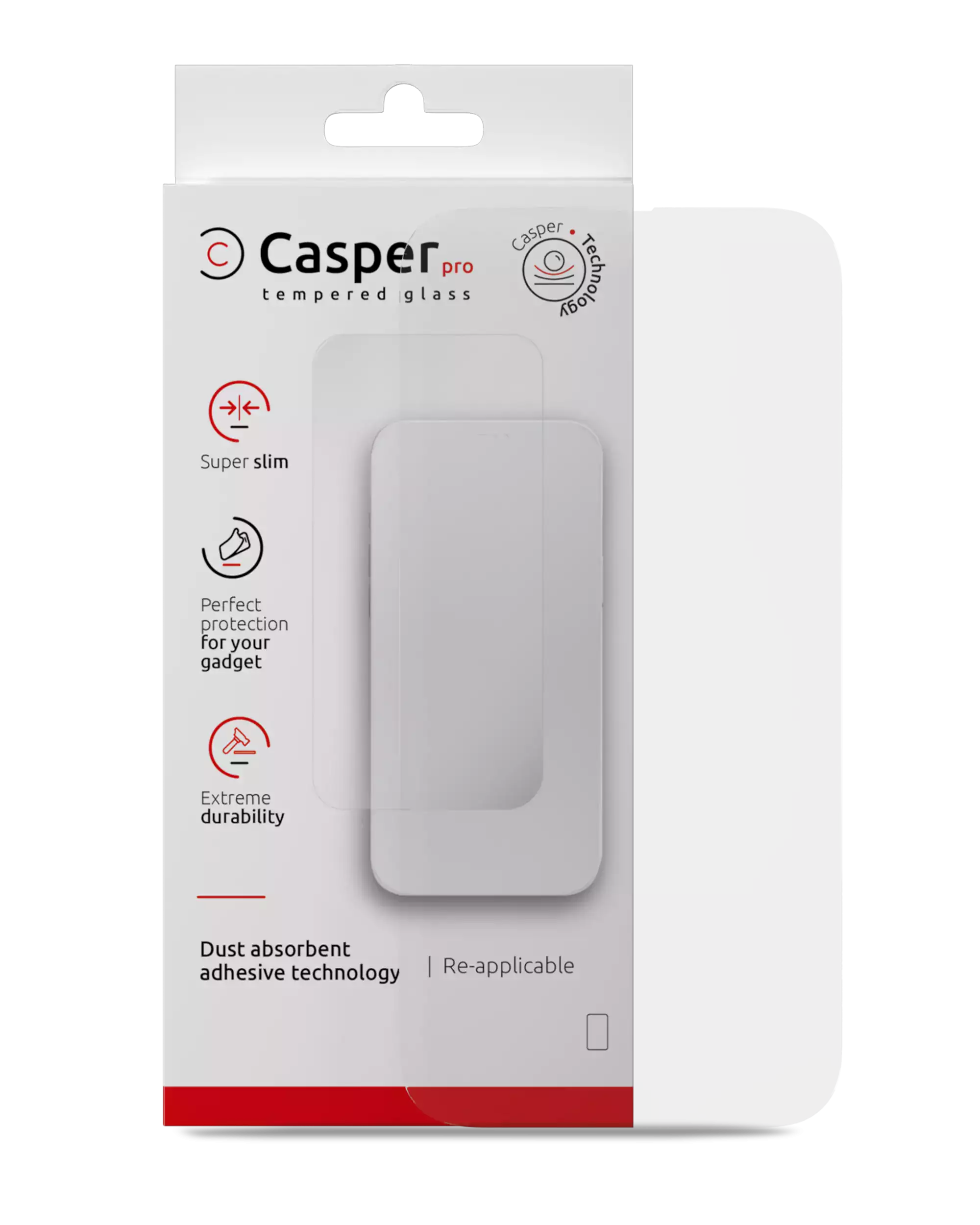 iPhone 16 Pro Max / 17 Pro Max / 18 Pro Max (Clear 9H, HD) Casper Pro Tempered Glass Screen Protector