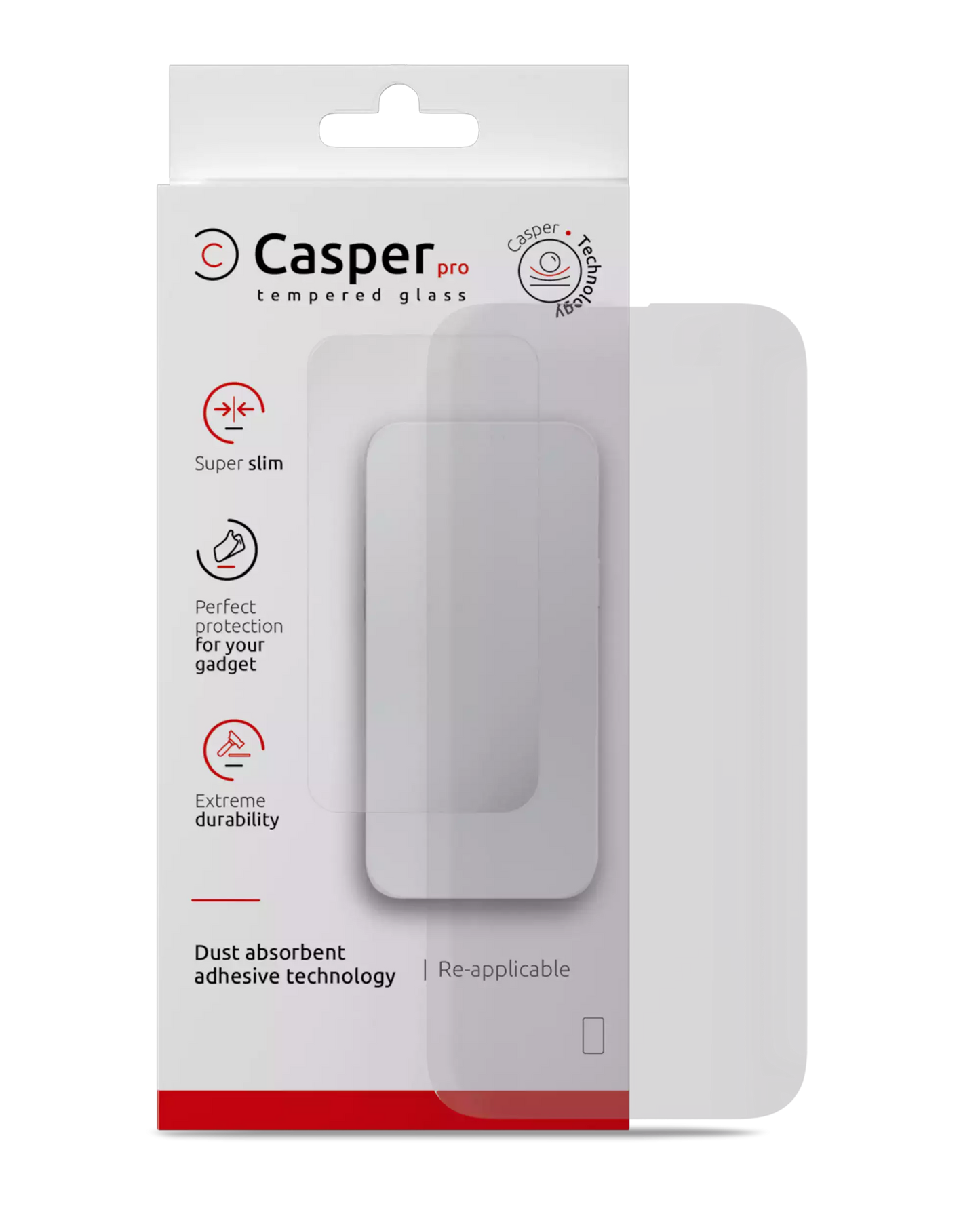 Casper Pro Matte Tempered Glass Screen Protector – iPhone 16 Pro / 17 / 17 Pro (9H, Anti-Glare)