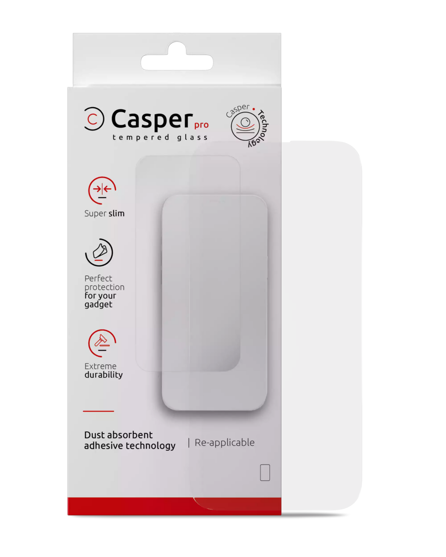 iPhone 13 Pro Max / 14 Plus (Clear 9H, HD) Casper Pro Tempered Glass Screen Protector