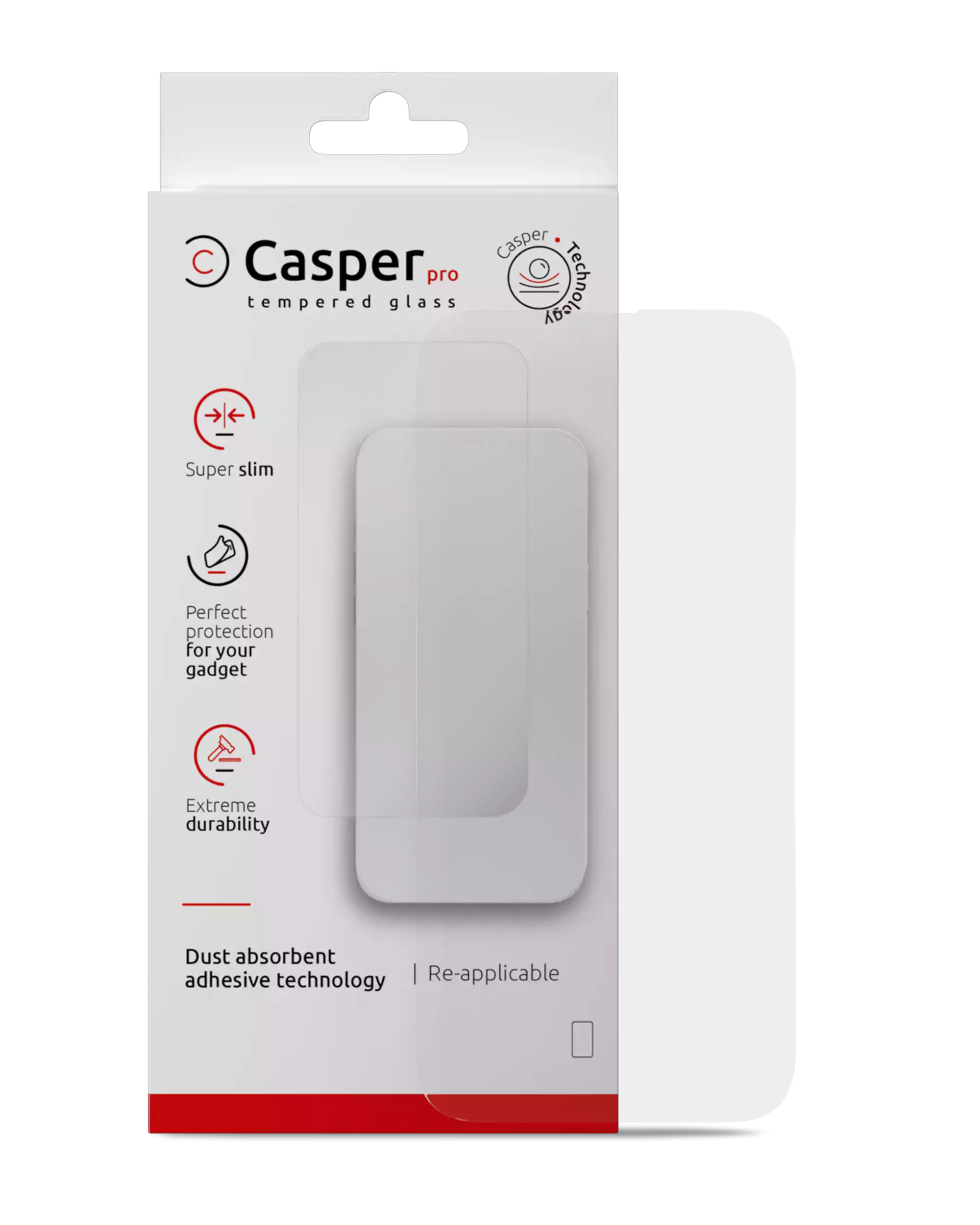 iPhone 13 Pro Max / 14 Plus (Clear 9H, HD) Casper Pro Tempered Glass Screen Protector
