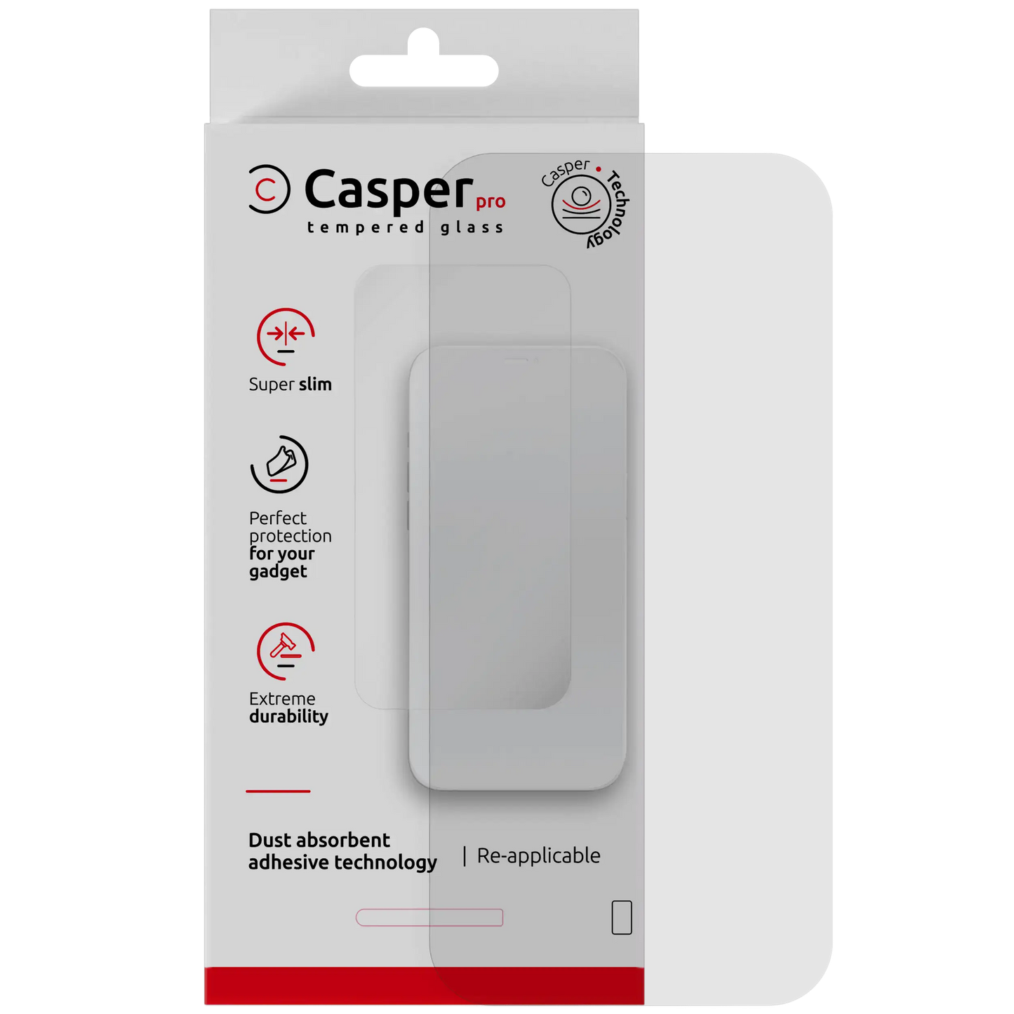 iPhone Air (Clear 9H, HD) Casper Pro Tempered Glass Screen Protector
