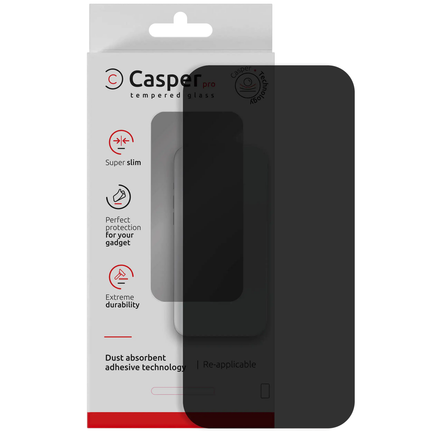 iPhone Air (Privacy, 9H) Casper Pro Tempered Glass Screen Protector