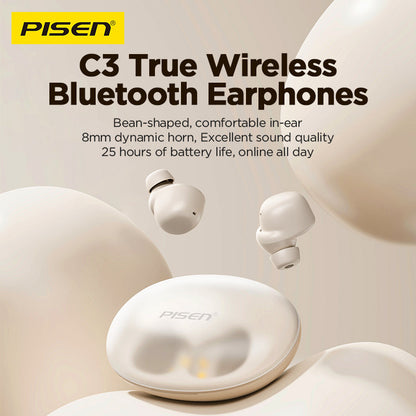 PISEN C3 True Wireless Earbuds – Bluetooth In-Ear Headphones with Mic (BHD-TW10)