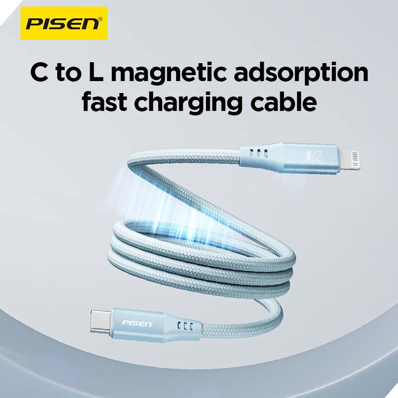 PISEN MagiPi Magloop USB-C to Lightning Cable 1m – 27W PD Fast-Charging iPhone Cable (CL-FC12-1000)
