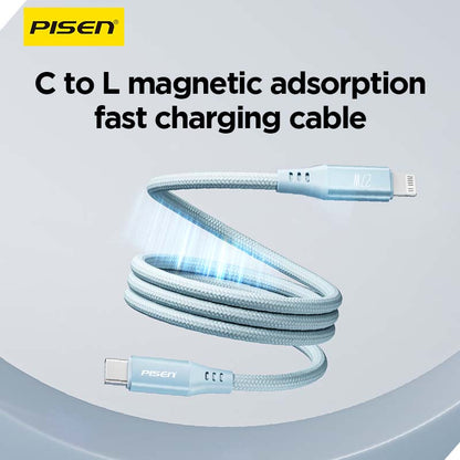 PISEN MagiPi Magloop USB-C to Lightning Cable 1m – 27W PD Fast-Charging iPhone Cable (CL-FC12-1000)