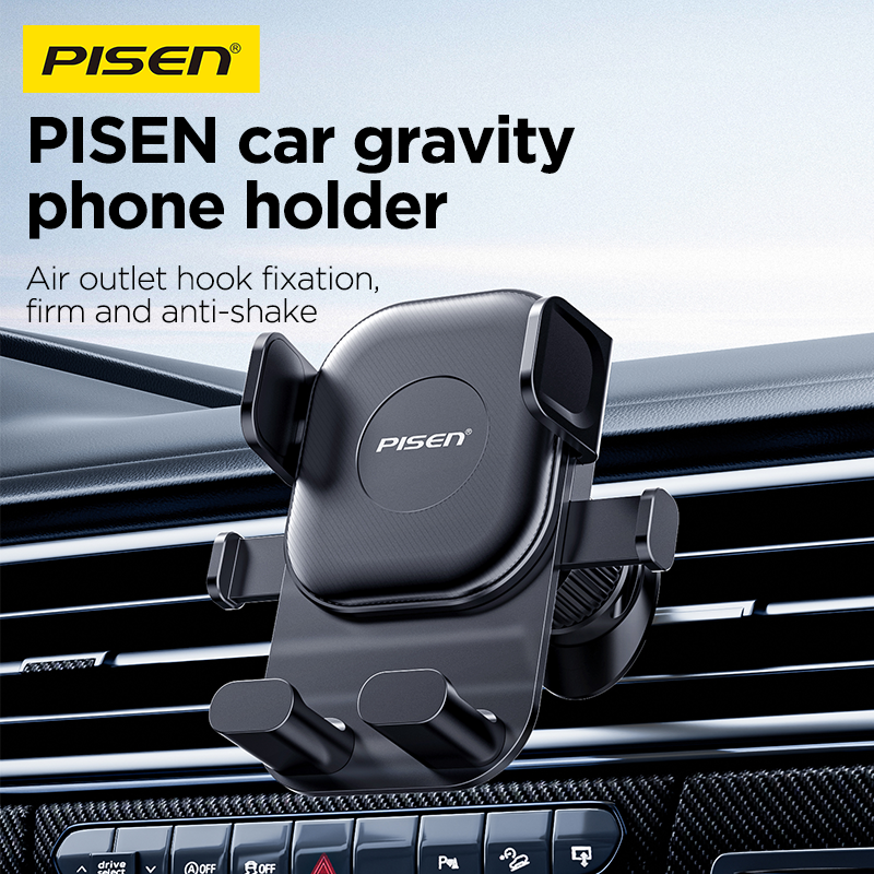 PISEN Anti-Shake Gravity Car Phone Holder – Auto-Grip Vent Mount (TP-ZJ02)