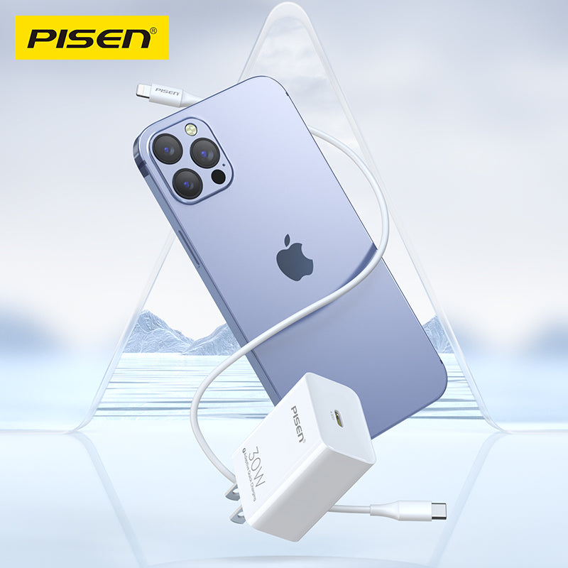 PISEN QUICK 30W PD Single-Port Charger – USB-C Fast Wall Charger, US Plug (TS-C160)