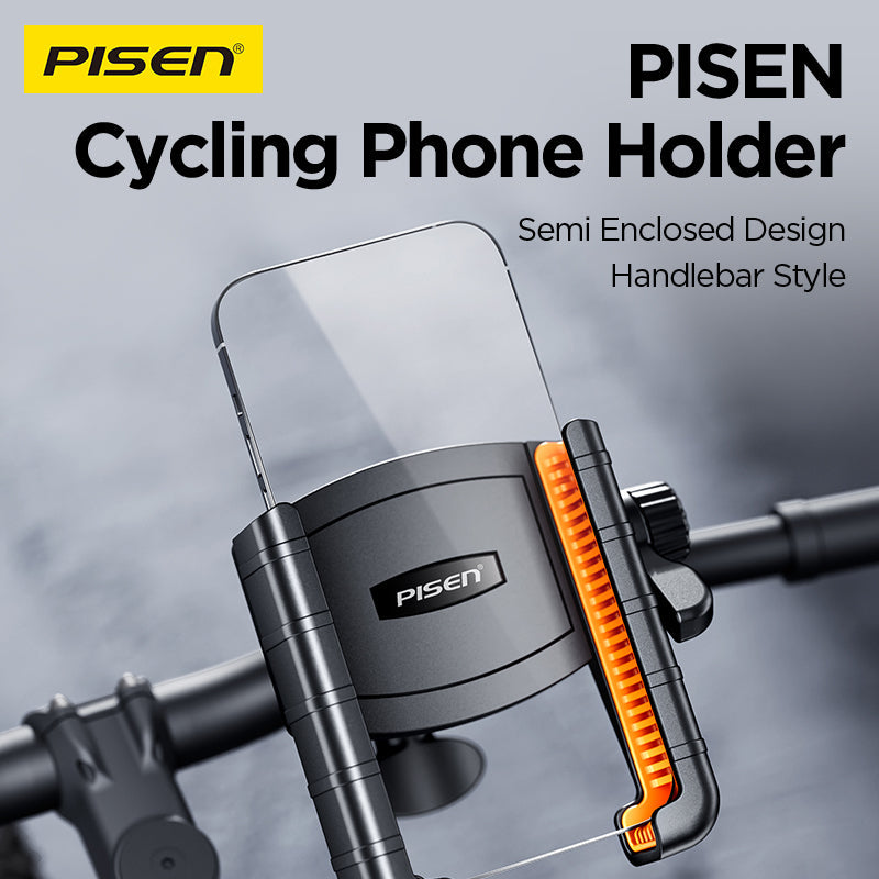 PISEN Half-Enclosed Bike Phone Holder – Handlebar Mount for Cycling (TP-ZJ01)
