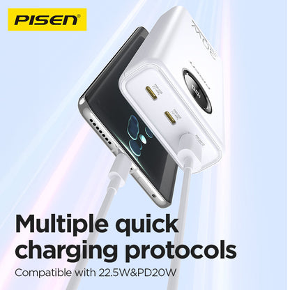 PISEN Power Cube 30W Power Bank 20000mAh – Fast-Charging Portable Charger (TS-D337)