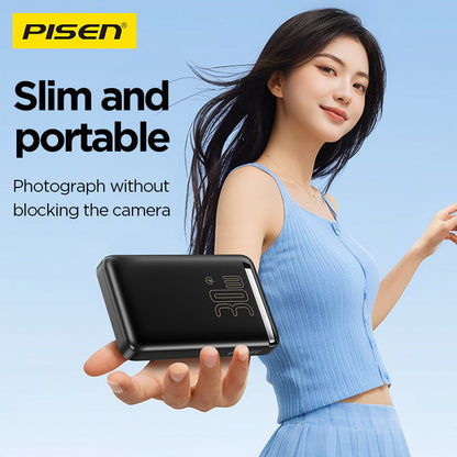 PISEN MagiPi 10000mAh Magnetic Wireless Power Bank – 30W MagSafe Portable Charger (TP-D101)