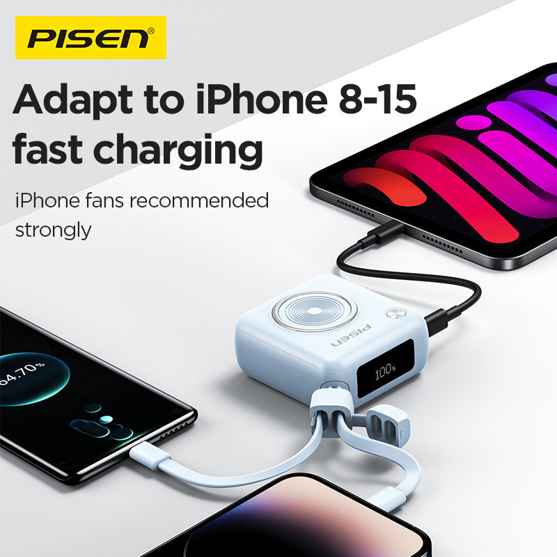 PISEN Power Depot 22.5W Power Bank 10000mAh – Fast-Charging Portable Charger (TP-D105)