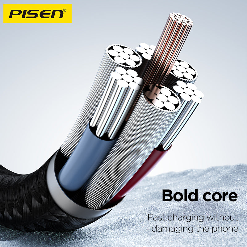 PISEN QUICK Platinum USB-C to Lightning Cable 1m – PD Fast-Charging iPhone Cable (CL-PD09-1000)