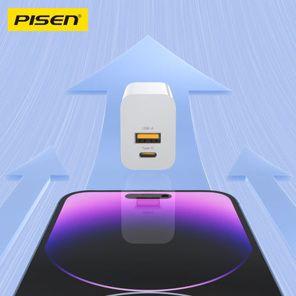 PISEN QUICK 30W Fast Charger – USB-C Wall Charger, US Plug (TS-C171)
