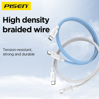 PISEN PRO USB-C to USB-C Braided Cable – 60W Fast-Charging & Sync Cable (CC11)