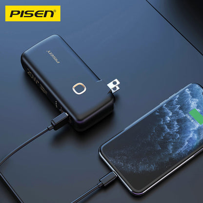PISEN High Power Box 20W Power Bank 10000mAh – Fast-Charging Portable Charger (TS-D308)