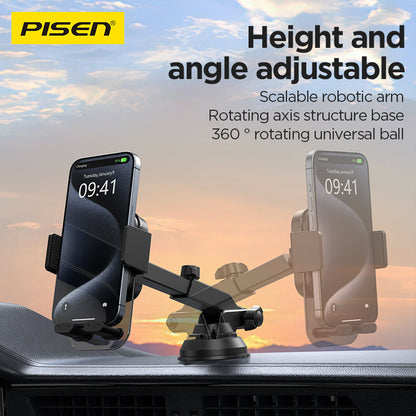 PISEN Robot Arm Car Phone Holder – Adjustable Dashboard Mount with Flexible Arm (TP-ZJ05)