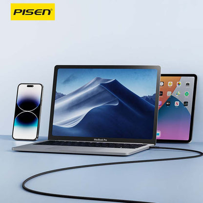 PISEN USB-C to USB-C Magnetic Braided Cable 1m – 60W Fast-Charging Cable (CC-FC22-1000)