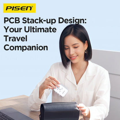 PISEN Global Travel 20W 3-Port GaN Fast Charger – Multi-Port USB-C Travel Adapter (TP-C109)