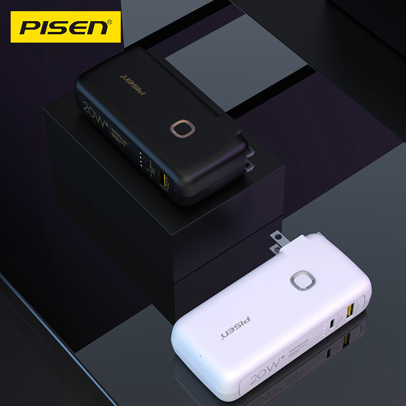 PISEN High Power Box 20W Power Bank 10000mAh – Fast-Charging Portable Charger (TS-D308)