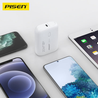 PISEN Power Tiny 20W Mini Power Bank 10000mAh – Compact Fast Portable Charger (TS-D304)