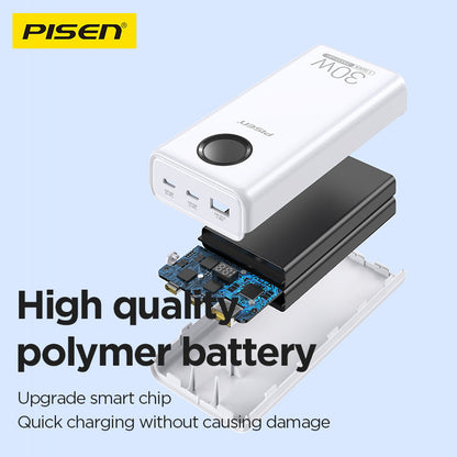 PISEN Power Cube 30W Power Bank 20000mAh – Fast-Charging Portable Charger (TS-D337)