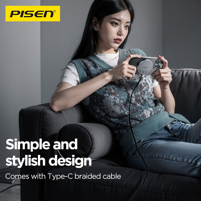 PISEN Qi2 Magnetic Desktop Charging Pad – 15W MagSafe Wireless Charger (TP-C56)