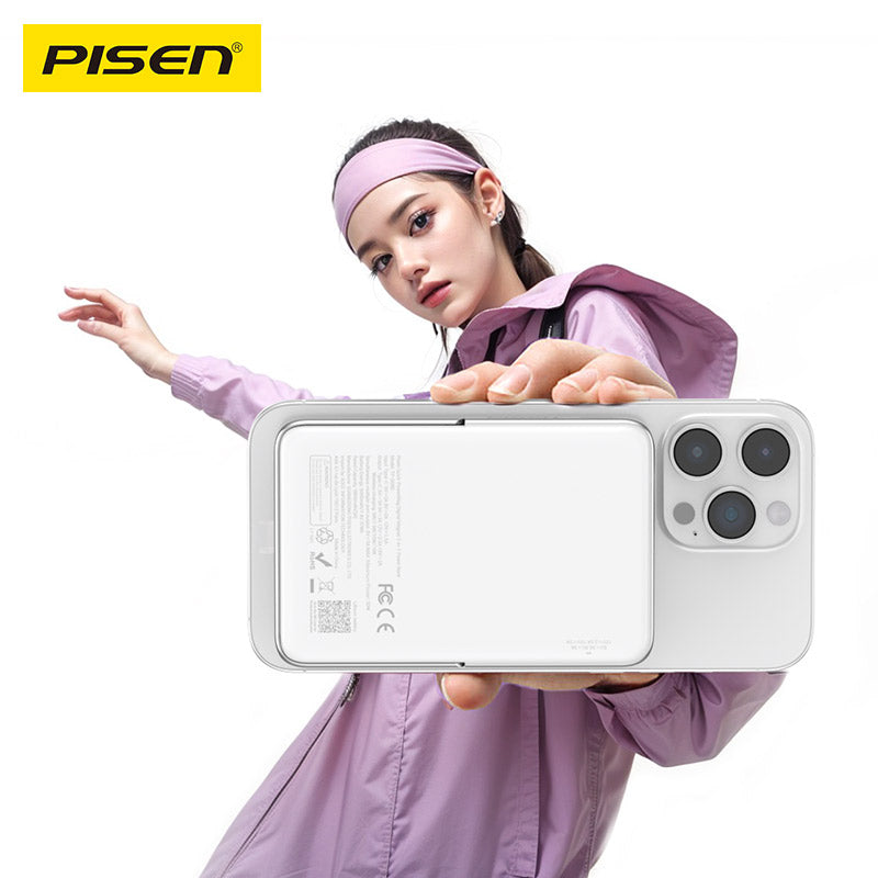PISEN QUICK 30W Magnetic Wireless Power Bank 10000mAh – MagSafe Fast Portable Charger (TP-D080)