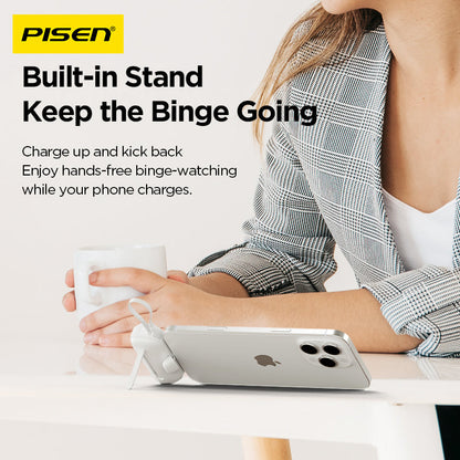 PISEN Tiny 15W Mini Power Bank 5000mAh – Compact Pocket Portable Charger (TP-D180)