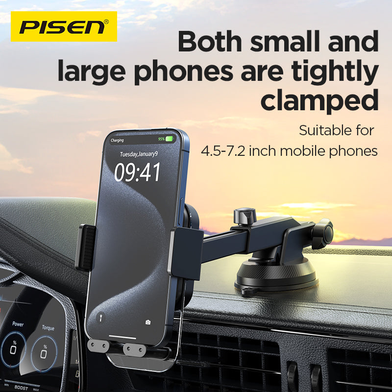 PISEN Robot Arm Car Phone Holder – Adjustable Dashboard Mount with Flexible Arm (TP-ZJ05)
