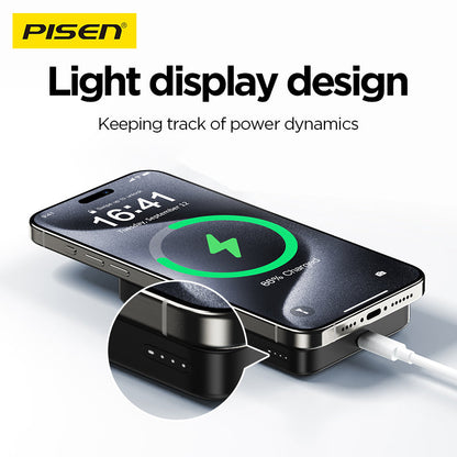 PISEN MagiPi 10000mAh Magnetic Wireless Power Bank – 30W MagSafe Portable Charger (TP-D101)