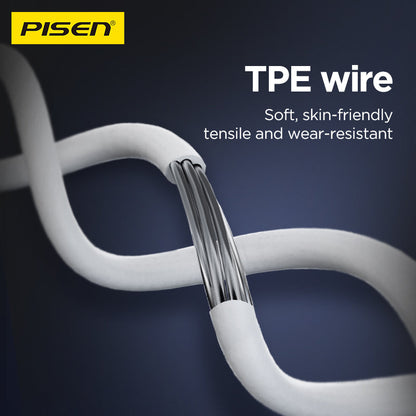 PISEN Half-In-Ear Wired Earphones – Stereo Earbuds with Mic (AP01)