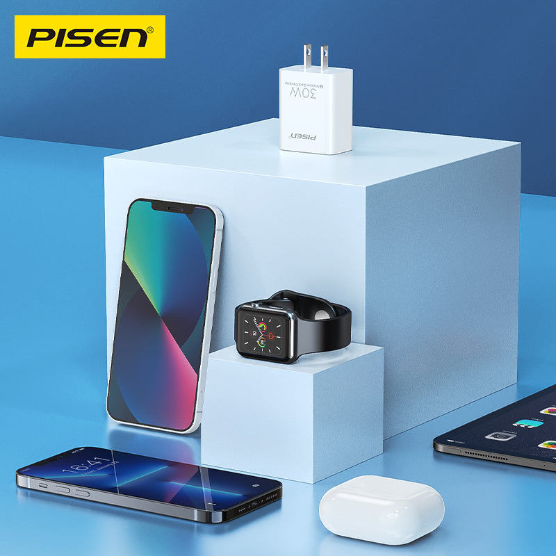 PISEN QUICK 30W PD Single-Port Charger – USB-C Fast Wall Charger, US Plug (TS-C160)