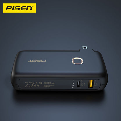PISEN High Power Box 20W Power Bank 10000mAh – Fast-Charging Portable Charger (TS-D308)