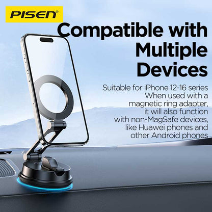 PISEN Magnetic Car Phone Holder – MagSafe Vent Mount for Dashboard (TP-ZJ06)