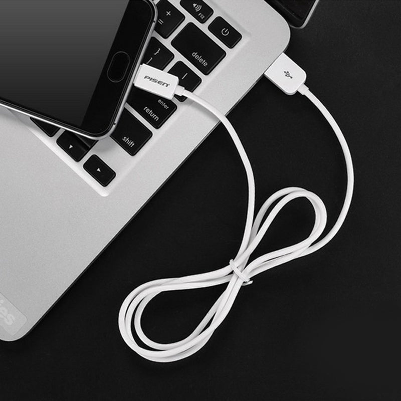 PISEN Mr White USB-A to USB-C Cable 1m – Charging & Sync Cable, White (TC25-1000)