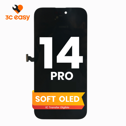 iPhone 14 Pro Screen Replacement – 3C EASY Replacement Part (Soft OLED, Black)
