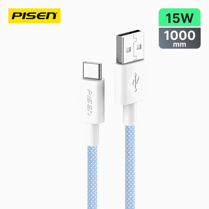 PISEN Vivid Series USB-C Braided Cable 1m – Durable Charging & Sync Cable (AC03-1000)